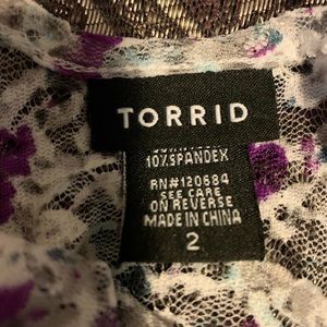 Torrid floral print top, size 2